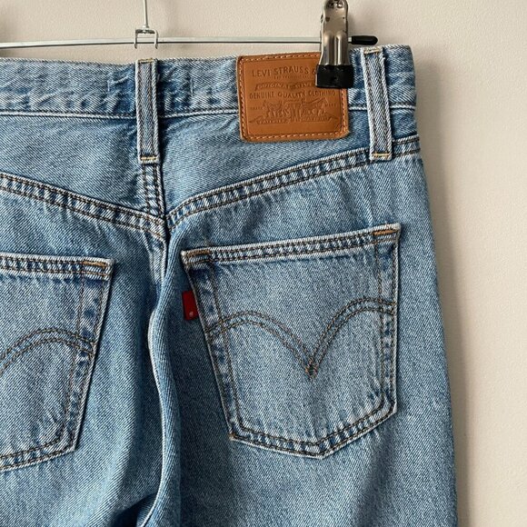 Levi's Ribcage Straight Ankle Medium Wash Denim High Rise Casual Jeans Blue 24 - Picture 5 of 9